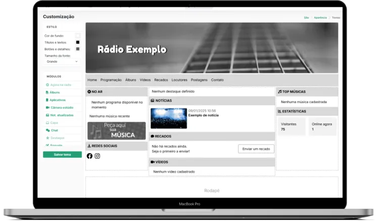 Imagem de um celular mostrando o app Brascast