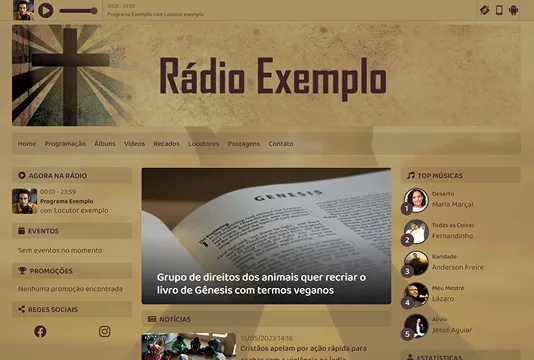 Imagem de exemplo do site administrável Brascast